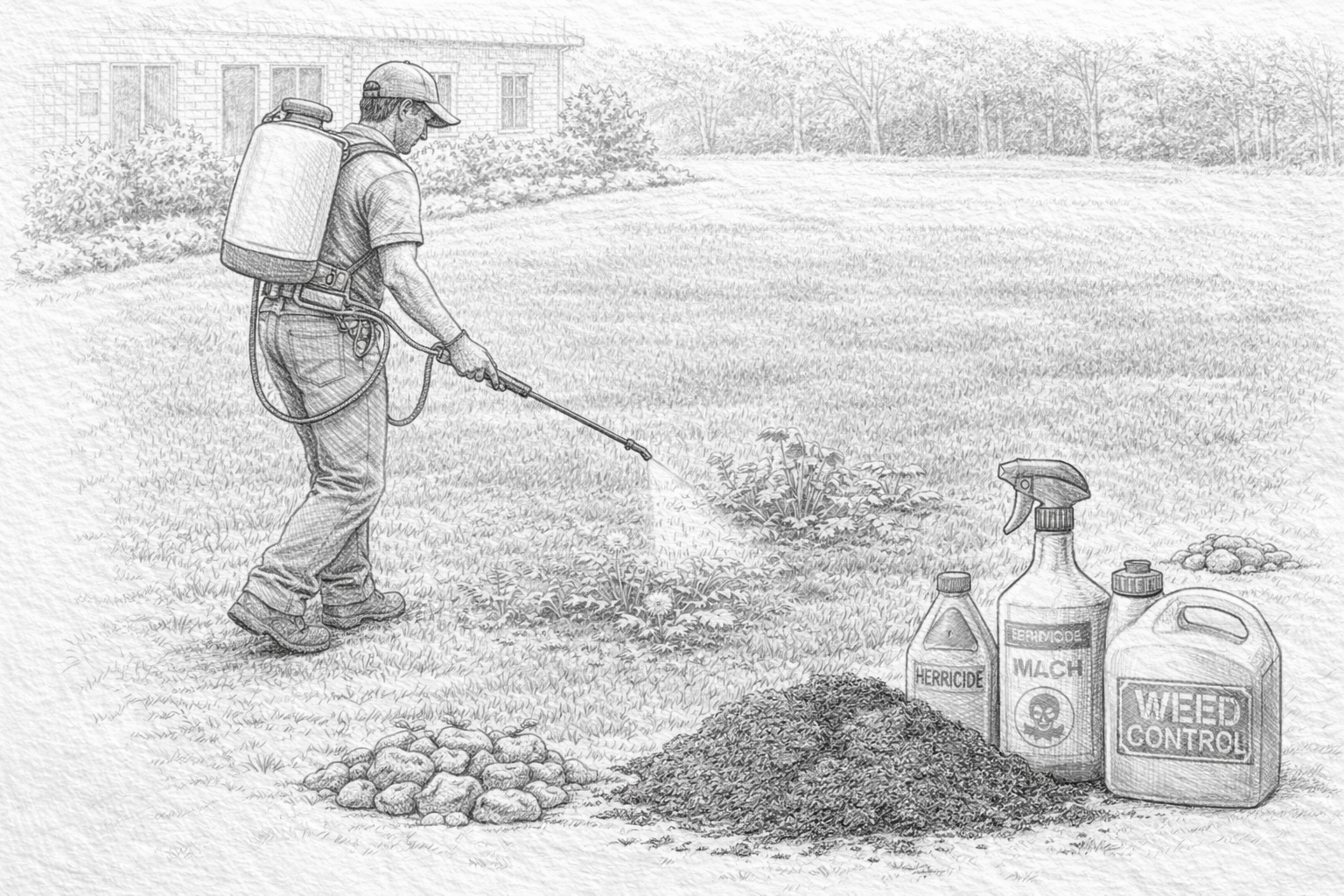 Weed control service in progress